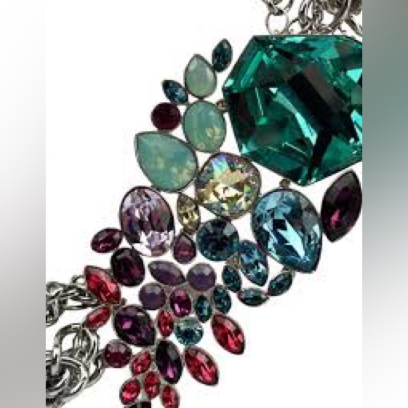 Authentic Swarovski beautiful Multi Color Tropical Collar Necklace NIB. - Picture 6 of 15